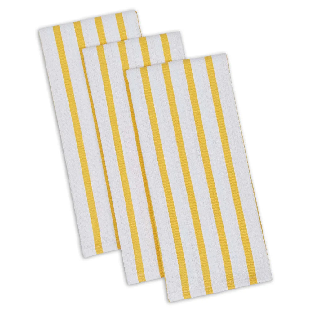 Daffodil Stripe Heavyweight Dishtowel Set of 3