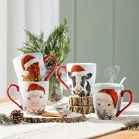 Ceramic Cup O' Java, 17oz., w/ Gift Box, Christmas Farm