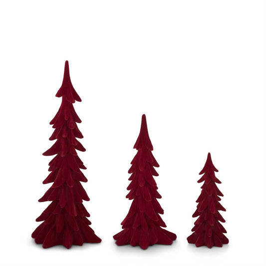 Small Red Velvet Christmas Trees