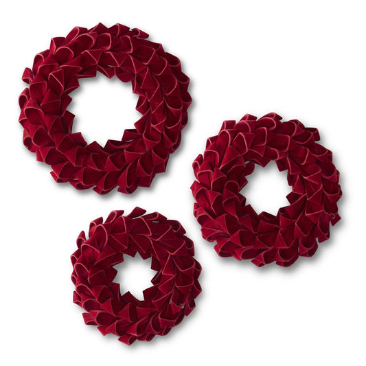 Red Velvet Ribbon Wreaths