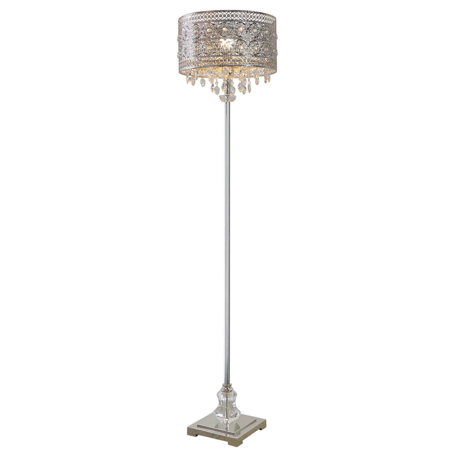 60.5"H Harley Polished Nickel Floor Lamp