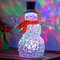 Snowman with RGB LED Lighting Table Décor, 12"