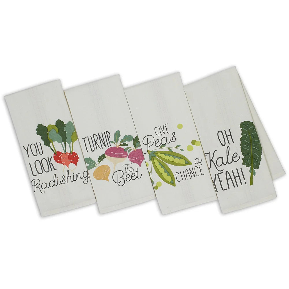 Veggie Punny Printed Dishtowels