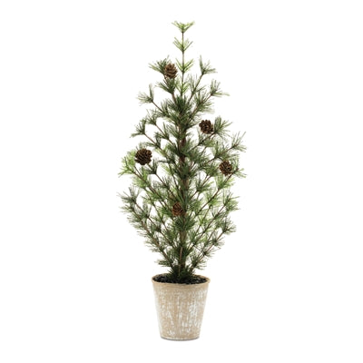 Potted Mini Tree 24”H Plastic