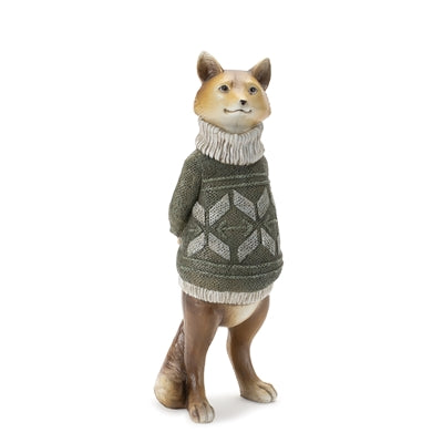 Fox/Moose/Squirrel w/Sweater (3 Asst) 10"H, 10.5"H, 12"H Resin