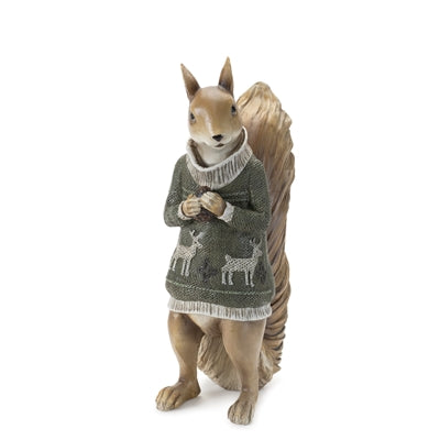 Fox/Moose/Squirrel w/Sweater (3 Asst) 10"H, 10.5"H, 12"H Resin