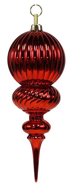 14"L Vertical Stripe Ball/Finial Orn