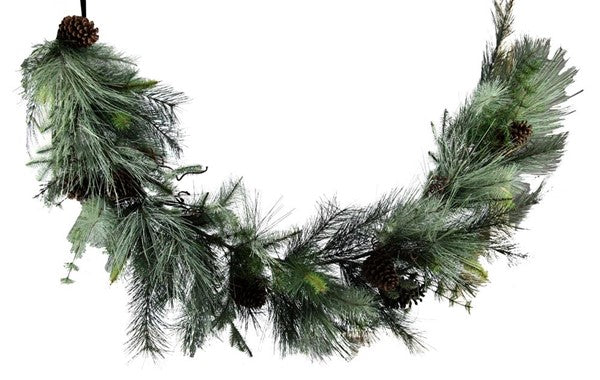 6'L Deluxe Mountain Pine Garland Blue/Green