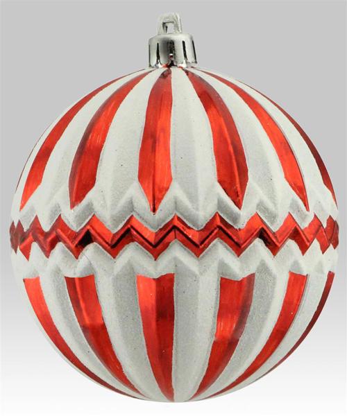 100MM VERTICAL STRIPE CHEVRON BALL ORN