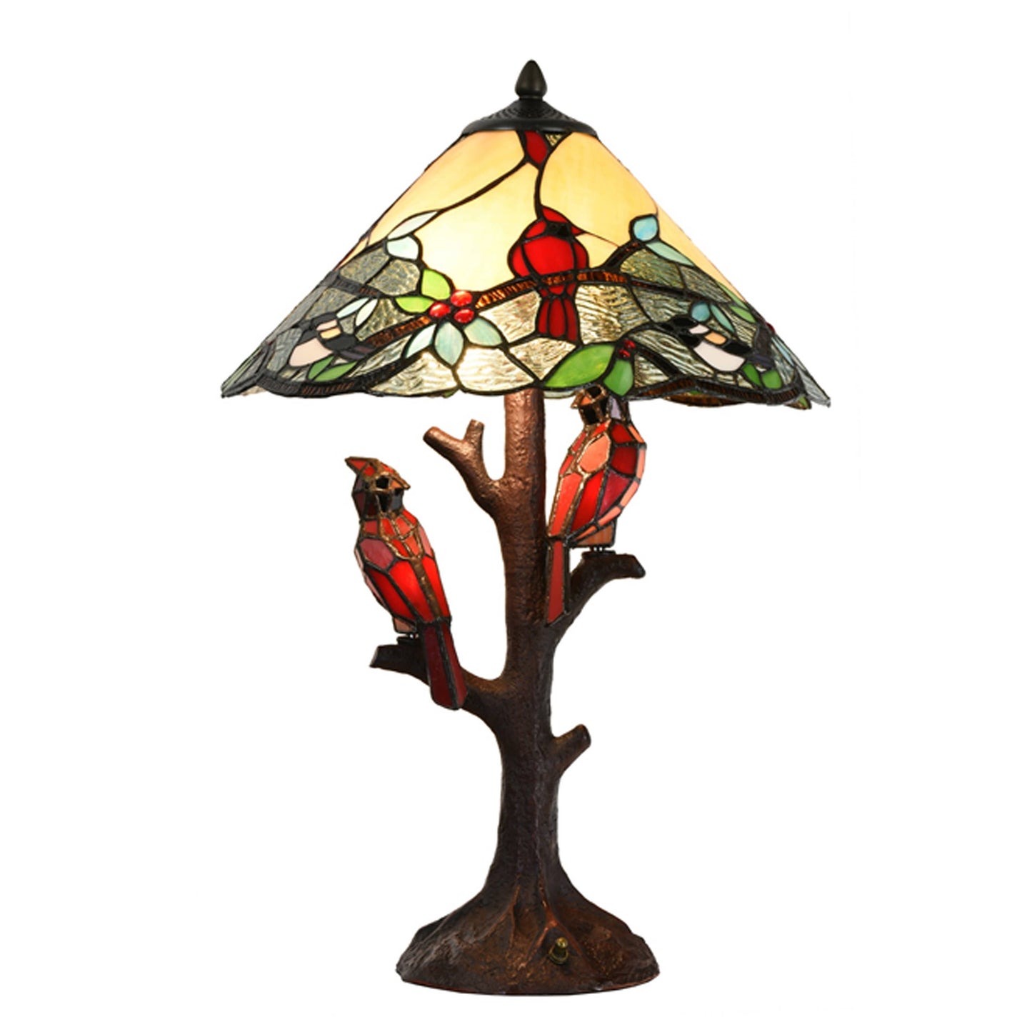 23.75"H Remi Multicolor Triple-Lit Cardinal Table Lamp