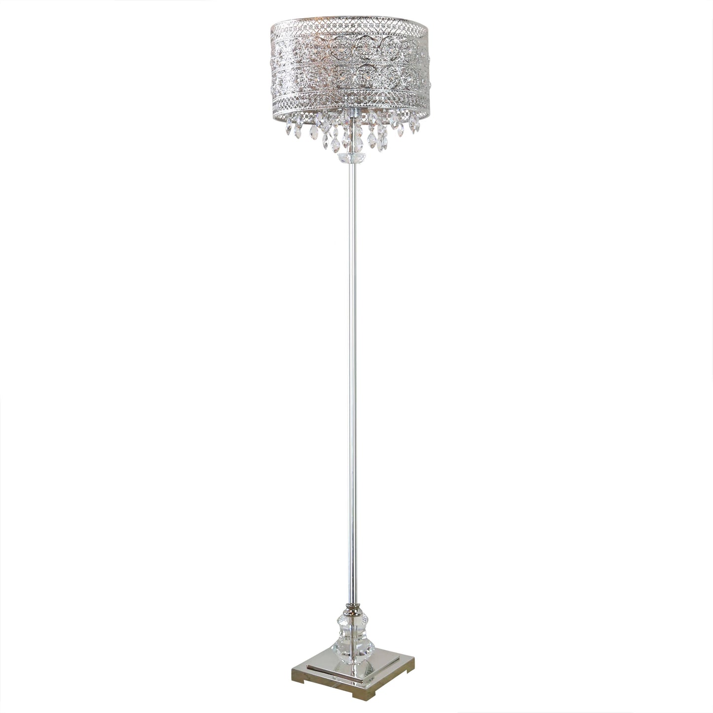 60.5"H Harley Polished Nickel Floor Lamp