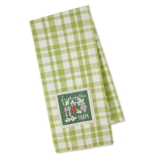 Fresh Farm Embellished Dishtowel