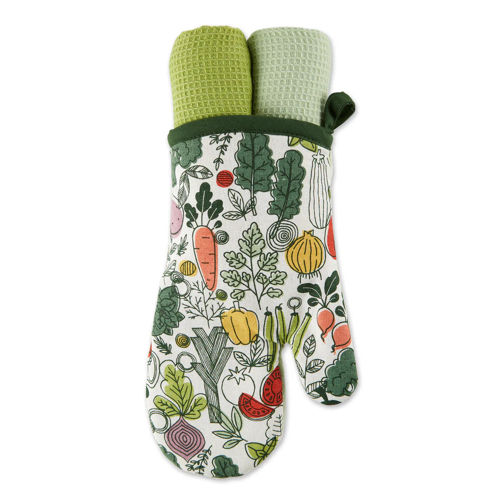 Fresh Veggies Oven Mitt Gift Set