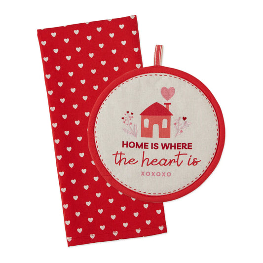 Home Is Where the Heart Is Potholder Gift Set