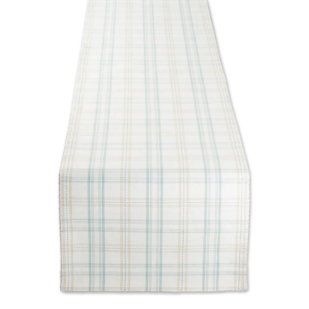 Cottontail Garden Plaid Table Runner